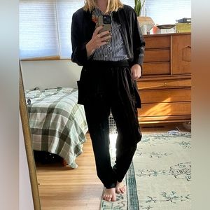 Vintage Joanna Silky Black Pant Suit